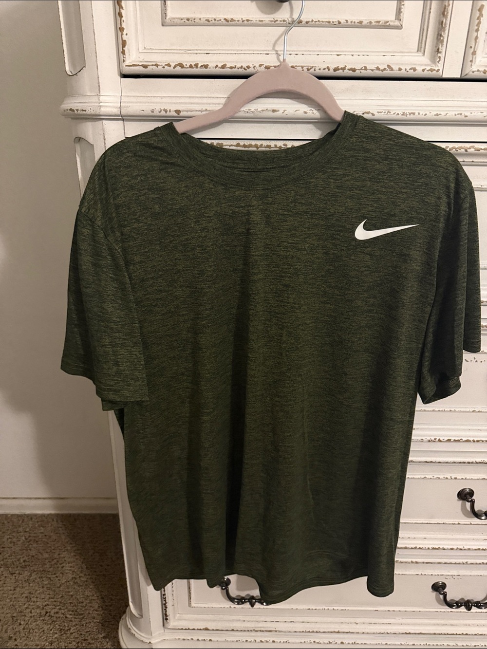 Nike Olive Green Heather Dri-FIT Short Sleeve Tee